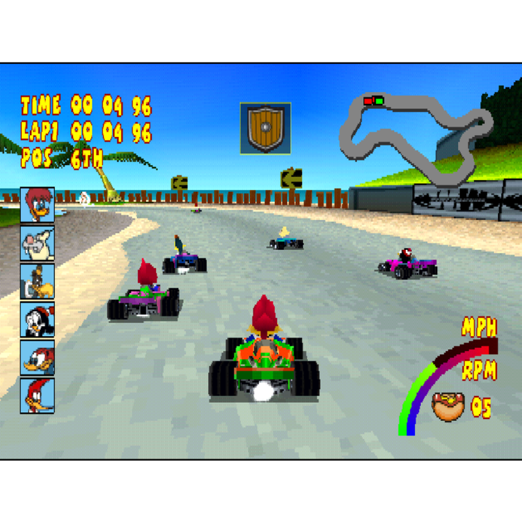 بازی وودی وودی پلی استیشن ۱(Woody peacker Racing)